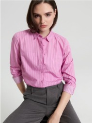 sinsay - βαμβακερό πουκάμισο - ροζ