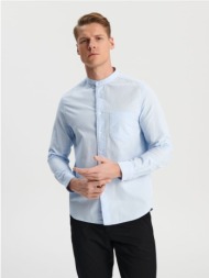 sinsay - πουκάμισο regular fit - μπλε παλ