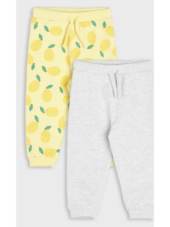 sinsay - σετ με 2 παντελόνια φόρμας jogger - κιτρινο