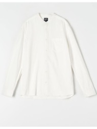 sinsay - πουκάμισο regular fit - λευκο