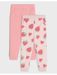 sinsay - σετ με 2 παντελόνια φόρμας jogger - σκουρο ροζ