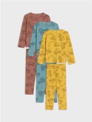 sinsay - σετ με 3 ζεύγη πιτζάμες - πολυχρωμο