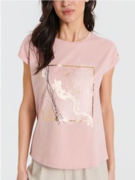 sinsay - μπλούζα με τύπωμα - ροζ