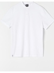 sinsay - βαμβακερή μπλούζα - λευκο