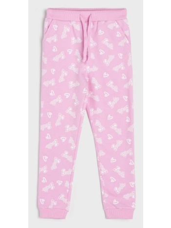 sinsay - παντελόνι φόρμας jogger barbie - ροζ παστελ