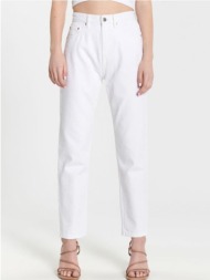 sinsay - τζιν παντελόνι mom - λευκο