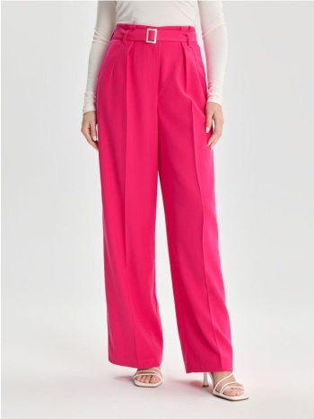 sinsay - παντελόνι με ζώνη - εντονο ροζ