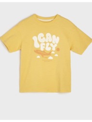 sinsay - μπλούζα με τύπωμα - ανοιχτο κιτρινο