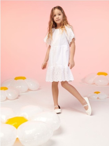 sinsay - φόρεμα babydoll - λευκο