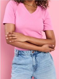 sinsay - βαμβακερή μπλούζα - ροζ