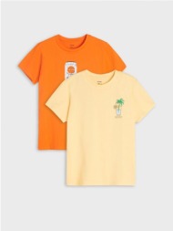 sinsay - σετ με 2 μπλούζες - πορτοκαλι
