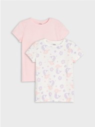 sinsay - σετ με 2 μπλούζες - ροζ παστελ