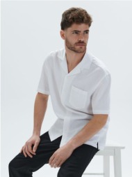 sinsay - πουκάμισο από λινό - λευκο