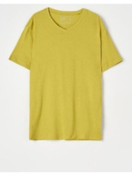 sinsay - μπλούζα - κιτρινο πρασινο