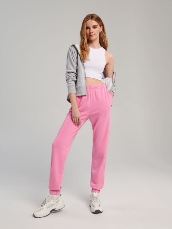 sinsay - παντελόνι φόρμας basic - ροζ