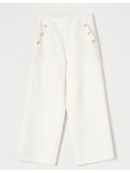 sinsay - παντελόνι culotte - λευκο