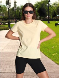 sinsay - βαμβακερή μπλούζα - ανοιχτο κιτρινο
