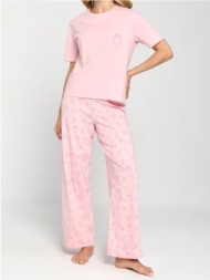 sinsay - πυτζάμες δύο τεμαχίων - ροζ παστελ