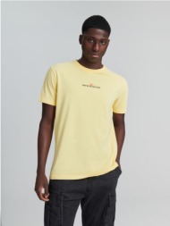 sinsay - μπλούζα με τύπωμα - εντονο κιτρινο