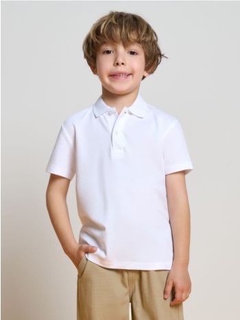 sinsay - μπλούζα πόλο - λευκο