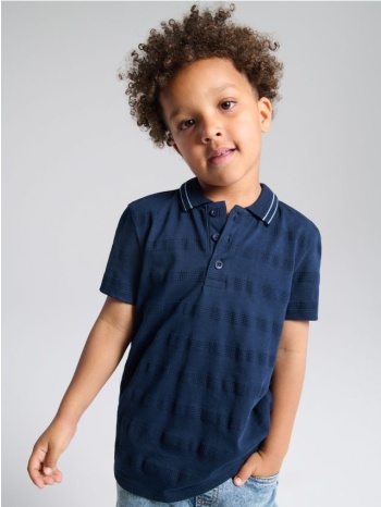 sinsay - μπλούζα πόλο - ναυτικο μπλε