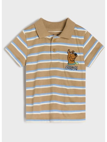 sinsay - μπλούζα πόλο scooby-doo - σκουρο καφε