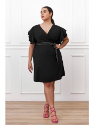 φόρεμα κρουαζέ μίνι ourania μαύρο