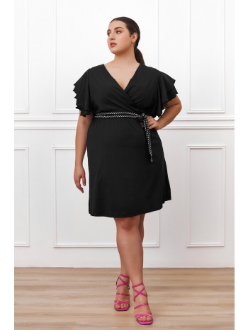 φόρεμα κρουαζέ μίνι ourania μαύρο σε προσφορά