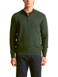 dors πλεκτο halfzip oxford logo πρασινο