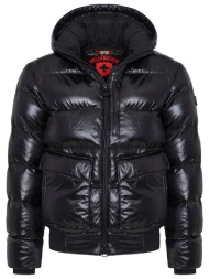 wellensteyn ανδρικο μπουφαν φουσκωτο blackbird men blouson αποσπωμενη κουκουλα μαυρο