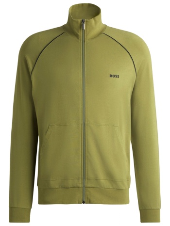 boss homewear φουτερ ziphood mixmatch jacket z χακι σε προσφορά