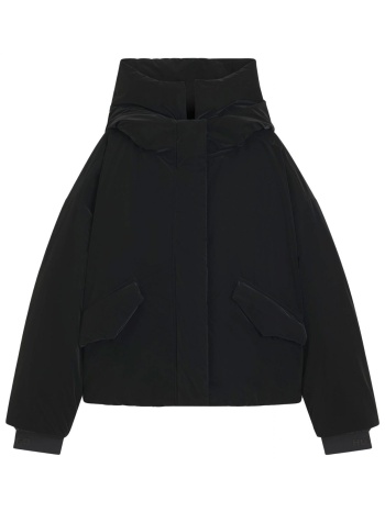 hugo μπουφαν φουσκωτο florita-3 κουκουλα λαστιχο κατω μαυρο σε προσφορά