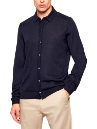 boss πλεκτο full button helbert μπλε