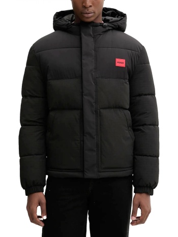 hugo μπουφαν φουσκωτο baro2541 κουκουλα logo μαυρο σε προσφορά