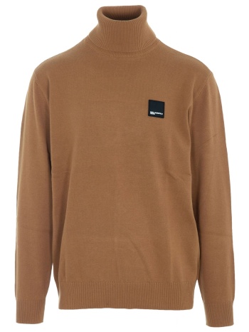 karl lagerfeld jeans πλεκτο rollneck regular fit καμελ σε προσφορά