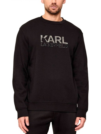 karl lagerfeld φουτερ crew neck logo μαυρο σε προσφορά