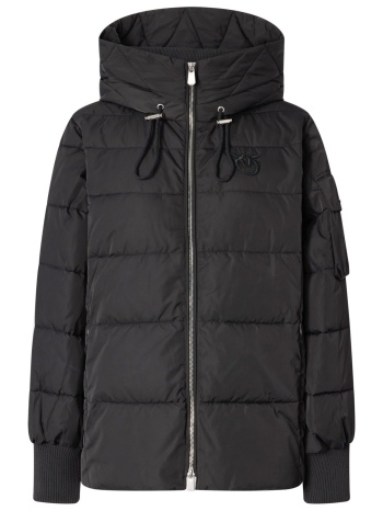 pinko μπουφαν crusca cape με κουκουλα μαυρο σε προσφορά