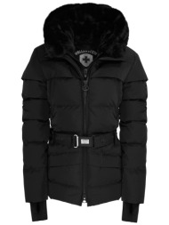 wellensteyn γυναικειο μπουφαν φουσκωτο tivana αποσπωμενος θωρακας αποσπωμενη ζωνη τσεπες μαυρο