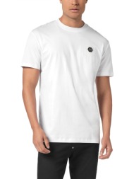 philipp plein t-shirt round neck hexagon λευκο