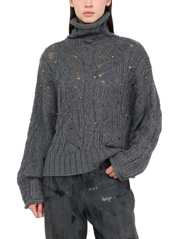 liu-jo πλεκτο maglia chiusa λουπετο στρας γκρι σε προσφορά