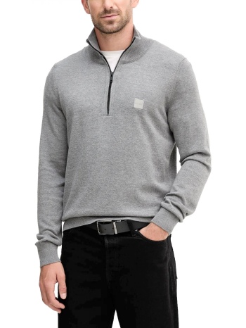 boss casual πλεκτο halfzip kanobix s γκρι σε προσφορά
