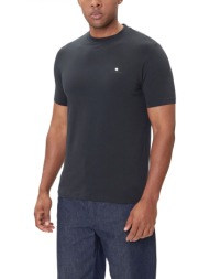 karl lagerfeld t-shirt crew neck silver logo μπλε