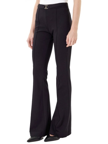 liu-jo παντελονι flaired logo μεταλλικο μαυρο σε προσφορά
