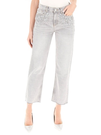 liu-jo παντελονι jeans κεντημα κρυσταλλα γκρι σε προσφορά