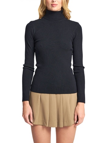 mind matter πλεκτο gini ζιβαγκο μεταλλικα κουμπια μαυρο σε προσφορά