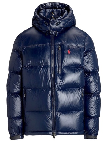 ralph lauren μπουφαν φουσκωτο classic logo μπλε