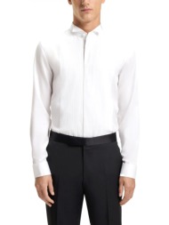 boss πουκαμισο μανικετοκουμπο slim fit h-hank-w-tux3-dc-254 λευκο
