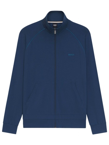 boss homewear φουτερ ziphood mixmatch jacket z ραφ μπλε σε προσφορά
