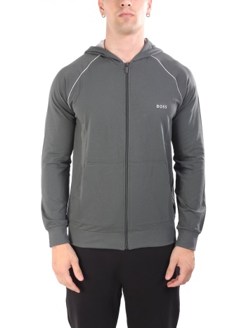 boss homewear φουτερ ziphood mixmatch jacket h χακι σε προσφορά
