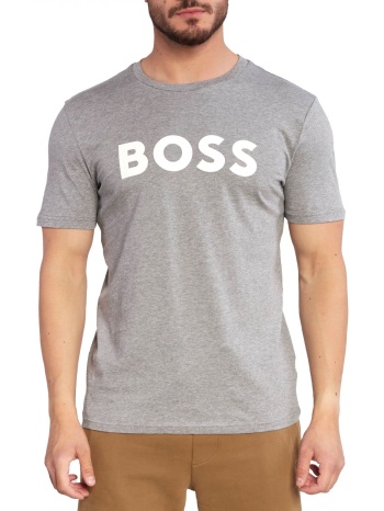 boss casual t-shirt με σταμπα regular fit thinkig 1 γκρι σε προσφορά
